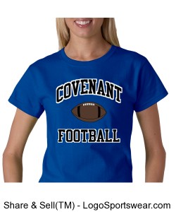 Block Letter - Ladies Gildan 100% Cotton T-Shirt Design Zoom